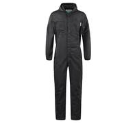 Yukirtiq Mono de Trabajo para Hombre Mono Competicion Coche Traje de Mecánico Manga Larga Mono de Mecanico Ropa Mono de Trabajo Capucha, Negro, XXL