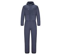 Yukirtiq Mono de Trabajo para Hombre Mono Competicion Coche Traje de Mecánico Manga Larga Mono de Mecanico Ropa Mono de Trabajo Capucha, Azul Marino, S