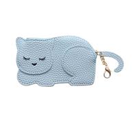 YUKO B Katie Gato - Monedero para niño - Portatarjetas de Gato - Regalo para niña y Mujer, Azul, Moderno