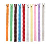 YUKOFE 10 Uds. Cremallera de encaje estilo mixto forma de seda de brote No.3 accesorios de ropa de costura de nailon 35cm