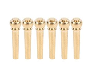 YUKOFE Accesorio de cobre para guitarra con pasador de puente, juego de 6 piezas de reemplazo de guitarra folk, alta estabilidad, rendimiento duradero