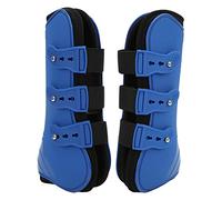 YUKOFE Botas de Pierna Delantera de Caballo, 2 uds., Botas de tendón de Caballo con Carcasa de PU para Saltar, Correr y Deportes (Blue Front Legs L (37.8 X 25.2in))