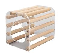 YUKOFE Casa de Madera para hámster, cabaña escondite de Madera para Mascotas pequeñas, Material de Pino acrílico Transparente Duradero y Seguro para jerbos, cobayas, Chinchillas (Large Size)