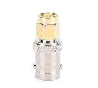YUKOFE Conector Adaptador BNC Hembra a SMA Macho de latón Chapado en Oro y Plata, 4 Uds.