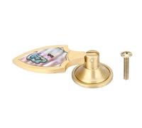 YUKOFE Manija de un solo orificio, carcasa de latón macizo, tiradores de cajones, perillas, accesorios para muebles (Concha de flor)