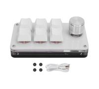 YUKOFE Mini Teclado mecánico Macro para Jugar, 6 Teclas, USB Tipo C con una Mano, Almohadilla RGB, Interruptor Rojo para Videojuegos, música de Oficina