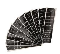 YUKOFE Pegatinas para diapasón de violín, guía de Notas amigable para Principiantes para práctica de Aprendizaje, Color Negro y Azul, Protege la Superficie del violín, Paquete de 10 (BC01 4/4 Black)
