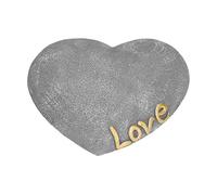 YUKOFE Piedra Conmemorativa para Mascotas en Forma de corazón, Marcador de tumbas para Mascotas Grabado Personalizado para jardín al Aire Libre, decoración de césped, Material de Resina (Sesame Gray)