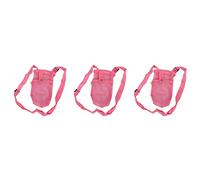 YUKOFE Portabotellas de Agua con Correa de Hombro Ajustable, Funda Eslinga para Deportes, Gimnasio, Senderismo, Camping y Caminar, 3 uds. (Pink)