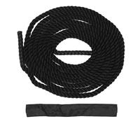 YUKOFE Power Battle Rope Cuerda de Entrenamiento para Ejercicios Ligera y Duradera Negra para Entrenamientos de Fuerza en casa o en el Gimnasio Material de poliéster 3,2 kg Incluye (12m/39.4ft)