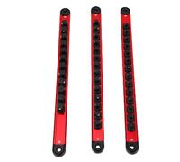 YUKOFE Socket Organizers Set, Magnetic Durable 1/4in 3/8in 1/2in 14 Slots Aluminum Alloy Portable Toolbox Accessory for Suitable For Storing Spanners Screwdrivers And Mechanical Tools