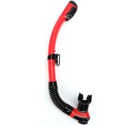 YUKOFE Tubo de respiración para Buceo Equipo de Snorkel Diseño de Bola Flotante Frontal Completamente seco para Entrenamiento de natación subacuática Boquilla de Silicona Profesional (SK-102 Red)