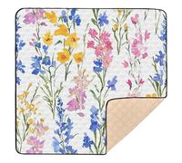 Yukon Fireweed Beauty Summer Flowers - Alfombra de juego de espuma suave para bebé, acogedora, transpirable, para bebés y niños pequeños, 50 x 50 pulgadas