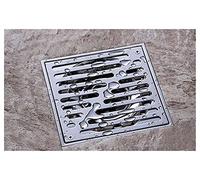 YUKORT Sumidero 15 cm x 15 cm SUS304 Drenaje de Ducha de Acero Inoxidable Drenaje con Tapa extraíble Despertrado de baño de Acabado Cepillado DesagüE De Piso