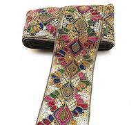 Yulakes 1 yarda de lentejuelas brillantes de tela con lentejuelas, borde de encaje, cinta de encaje, cinta de bordado, cintas para ropa, tocado, decoración de boda, costura, accesorios hechos a mano