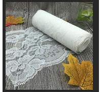 Yulakes 10 metros de encaje vintage de encaje borde falda faja banda de mesa camino de mesa cinta boda Festival decoración de mesa rollo de encaje 13 cm de ancho (blanco)