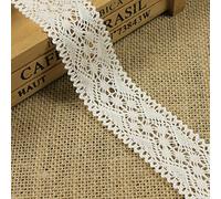 Yulakes 10 yardas de 3,6 cm de cinta de encaje de algodón vintage, cinta de ganchillo para costura, artesanía, boda, decoración, scrapbooking, caja de regalo, Y03008