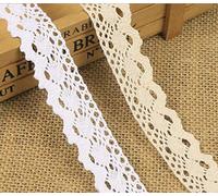 Yulakes 10 Yards Y03017 - Cinta de encaje vintage con ribete de ganchillo, para costura, diario, scrapbooking, caja de regalo, color blanco