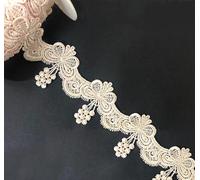 Yulakes 7 Yards Vintage Lace Ribete Bordado Encaje Bordado de encaje de ganchillo con ribete de encaje de ganchillo de encaje de tela DIY hecho a mano ropa accesorios de costura 5 cm
