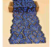 Yulakes - Cenefa Elástica de Encaje Vintage, Cinta Decorativa de Flores, Ribete de Boda, Artesanía, 18 cm de Ancho y 4,5 Metros de Longitud