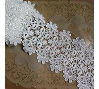 Yulakes Cinta de encaje de algodón de 2 yardas, 10 cm, vintage, cinta de ganchillo, cinta de encaje para costura, artesanía, decoración de boda