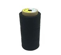 Yulakes - Hilo Encerado de Piel para Zapatos cincelados (1 mm, 260 Metros), Color Negro