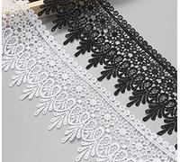 Yulakes - Tiras de algodón de ganchillo, de encaje, 2,74 m y 9 cm, de estilo vintage, para costura, ribeteados, artesanía, manualidades (color blanco)