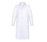 Yulang Bata Laboratorio Médico Blanco para Hombres y Mujeres, Estudiantes, Uniformes Sanitarios, Unisexo Larga Ropa de Trabajo