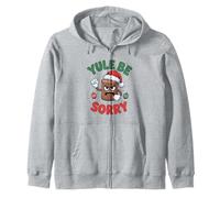 Yule Be Sorry Funny Sarcástico Anti Christmas Hater Yule Log Sudadera con Capucha