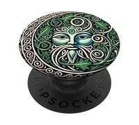 Yule Greenman ilustración Pagano invierno Solsticio Arte PopSockets PopGrip Intercambiable