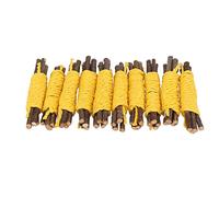 YULEESIYIP 10Pcs Hamster Chew Sticks Branches and Paper Rope Woven Wooden Hamster Bite Toys for Rabbit Hamster Chinchilla (Yellow)