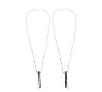 YULEESIYIP - 2 collares de acero inoxidable para aliviar el estrés y la ansiedad, con dispositivo de respiración consciente y silbato para meditación, relajación y calma.