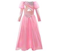 Yulefly Glinda - Disfraz de anime para cosplay, vestido de princesa rosa, varita de burbujas Glinda, disfraces de Halloween, 150