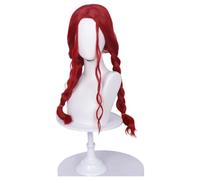 Yulefly Princesa Rosa Peluca Wonderland Chloe Cosplay Disfraz Rojo Peluca