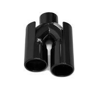 YULEGUDI Cola Escape Coche para 535i X1 X3 320i E90 E92 1 Pieza De Punta De Escape Doble De Acero Inoxidable Silenciador Universal Boquilla De Tubo De Escape(Black)