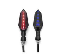 YULEGUDI Luces indicadoras Moto Compatible Con Suzuki Para GSR750 GSXS750 GSXR 750 600 SFV SV 650 RM85 Luces Señal Giro 12 V Motocicleta Intermitentes Delanteros Y Traseros(1 pair Red-Blue)