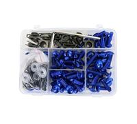YULEGUDI Sujetador de carenado Kit De Tornillos De Carenado Tornillos Tuercas Clips De Aluminio para Hon┐da para CBR125R para CBR150R para CBR250R para CBR250RR para CBR300R(Blue)