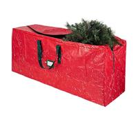 Yuletide Crate - Evergreen Packing Case for Seasonal Organization | Oversize Zip Holder with Strong Carry Straps with Moisture Guard Body & Side Grip Panels for Loft Shed Pantry and Cabin