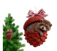 Yuletide Fauna Accent - Figure Hanger for Seasonal Styling | Flat Shimmer Acrylic Piece with Farmhouse Appeal & Easy String Suspension for Windowsills, Living Room Scenes, Restaurant