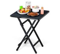 yulewiix - Mesa plegable, mesa de camping plegable, mesa de cena para TV plegable para un pequeño espacio alimentario, mesa de barbacoa al aire libre portátil para interior y exterior negro
