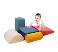 YULEYU Bloques de Espuma, Juego Psicomotricidad de 5 Bloques para Pequeños, Juguetes de Construcción Pila Escalar Gatear, Suaves para Aprendizaje Temprano Habilidades Motoras, Multicolor