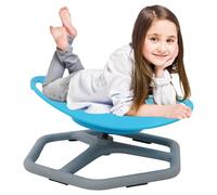 YULEYU Silla giratoria niños autistas,Silla sensorial para Entrenamiento de coordinación física y Equilibrio,con asa de Seguridad y diseño Antideslizante,Asiento Giratorio de 360° (Azul)