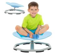 YULEYU Silla giratoria para niños, silla giratoria sensorial, entrenamiento de coordinación física y equilibrio, silla de equilibrio para autismo, base de metal antideslizante (azul)