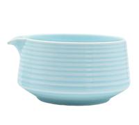 YULIAO 500ML Tazón de Cerámica Hecho a Mano para Té Verde Con Vertedor, Tazón de Té de Cerámica Tradicional Matcha, Cuencos de Té para Oficina Ideal para Los Amantes del Té o Como Regalo (Azul)