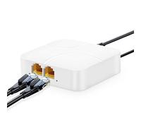 YuLinca 1 a 2 Gigabit Ethernet Splitter, 100/1000Mbps, Network Hub RJ45 Internet LAN Splitter con Cable USB, para Cables Cat5/5e/6/7/8