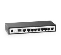 YuLinca 10 Port Gigabit Ethernet Switch, 8 x 100/1000Mbps Ports, 1 Gigabit Uplink, 1 Gigabit SFP, Support Vlan, Metal Fanless Unmanaged Plug and Play