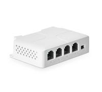 YuLinca Extensor PoE de 4 puertos con 1 PoE en 3 salidas PoE, repetidor PoE IEEE 802.3 af/at de 30 W con 10/100 Mbps, interruptor de paso PoE de montaje en pared y riel DIN