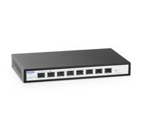YuLinca Interruptor gestionado SFP+ de 8 Puertos de 10 Gbps, Compatible con módulo SFP de 1G/2.5G/10G, Ancho de Banda de 160 Gbps, Escritorio | Interruptor de Fibra gestionada sin Ventilador de Metal