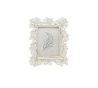YULINK Marco de fotos pequeño vintage de 2.5 x 3.5 pulgadas, pequeño marco de fotos ornamentado blanco antiguo, para mesa y pared, diseño floral decorativo, decoración retro del hogar, arte de galería