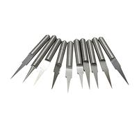 YULIXIA-EU 10pcs 3.175mm Molinos de extremo de tungsteno Carburo grabado enrutador Bit Herramientas CNC Acrílico Talla Cortador de fresado(J3 9001)